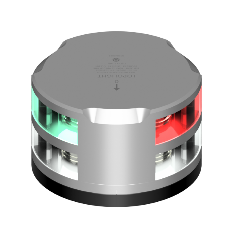 Tri-color/anchor, silver w/FB base